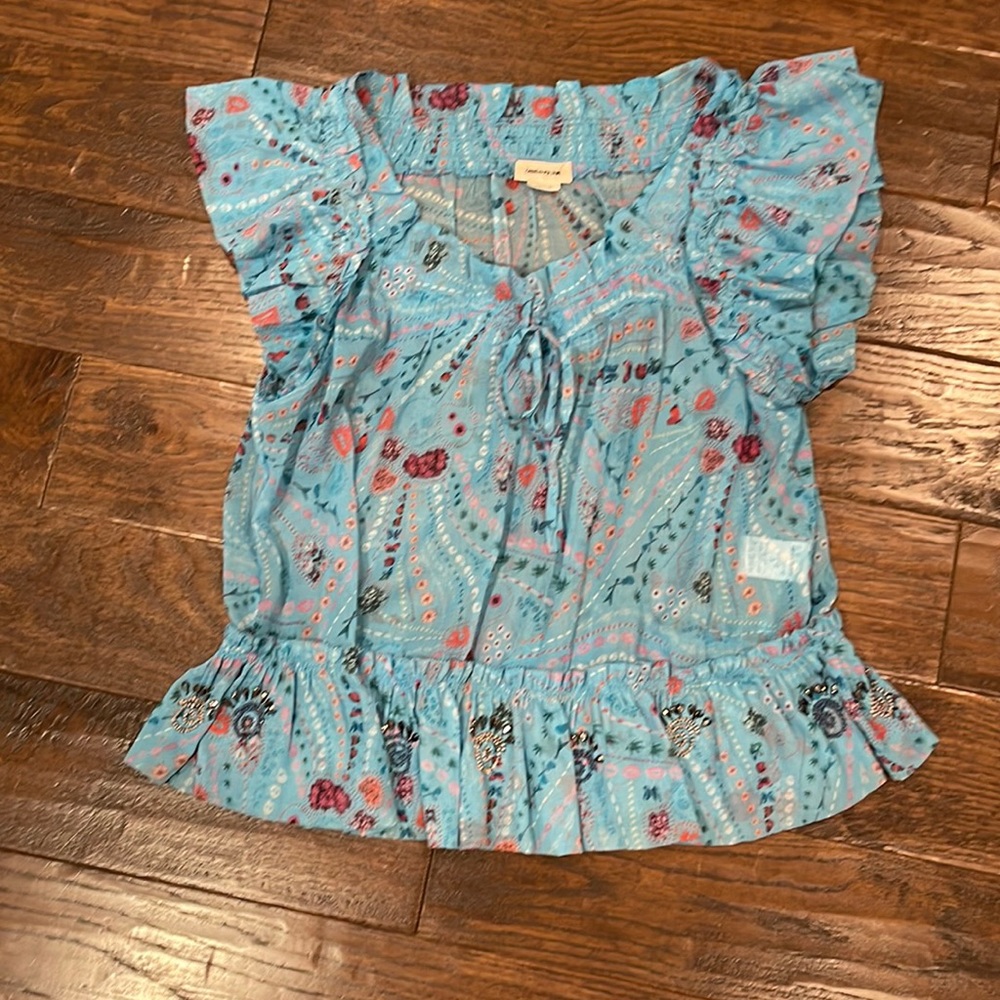 NWOT Zadig & Voltaire beaded sheer top